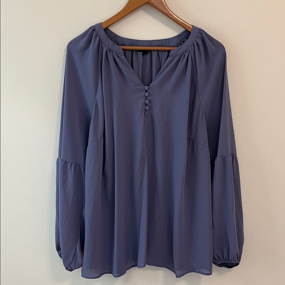 Torrid Women's Blouse Top Shirt Plus Size 2 Purple Popover Lightweight Casual